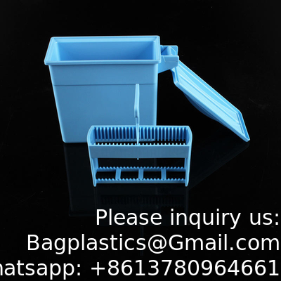 Pathological Analysis Equipments Glass Slide Staining Rack Histology tissue Plastic Staining Jar And Rack