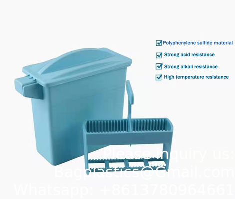 Pathological Analysis Equipments Glass Slide Staining Rack Histology tissue Plastic Staining Jar And Rack