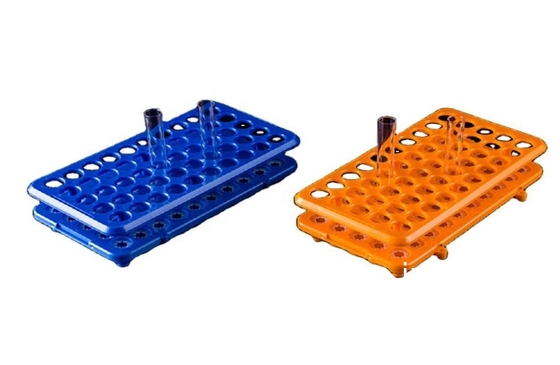 Lab Multi Function PP Centrifuge Tube Rack 50 holes*18mm Plastic Test Tube Rack Silicone Circlip