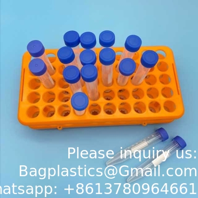 Lab Multi Function PP Centrifuge Tube Rack 50 holes*18mm Plastic Test Tube Rack Silicone Circlip