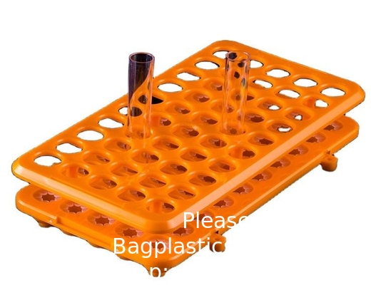 Lab Multi Function PP Centrifuge Tube Rack 50 holes*18mm Plastic Test Tube Rack Silicone Circlip