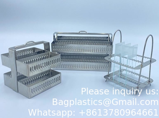 Histology Tissue Slide Glass Staining Jar Staining Rack Pathology microscope slide staining jar and rack