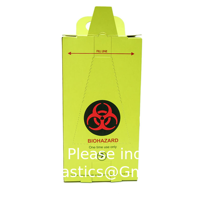 Hospital Biohazard 5L Medical Disposal Kraft Paper Board Sharps Container Safety Box Discard Used Syrings And La