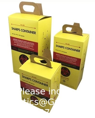 Safety Box Waste Syringe Needle Sharp Incinerator Carton Container 5L 7L 10l Disposable Incinerator Bin Box