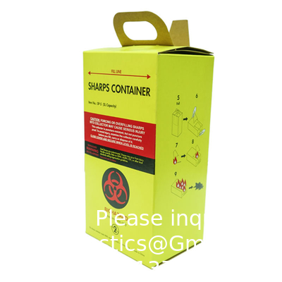 Safety Box Waste Syringe Needle Sharp Incinerator Carton Container 5L 7L 10l Disposable Incinerator Bin Box