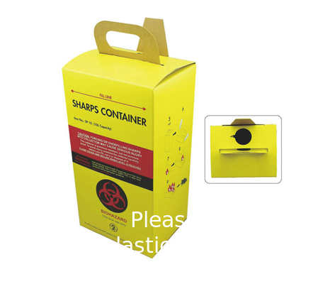 Safety Box Waste Syringe Needle Sharp Incinerator Carton Container 5L 7L 10l Disposable Incinerator Bin Box