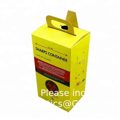 Safety Box Waste Syringe Needle Sharp Incinerator Carton Container 5L 7L 10l Disposable Incinerator Bin Box