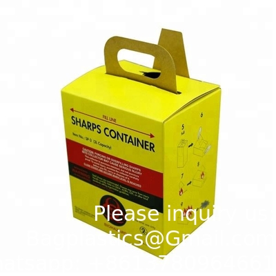 Safety Box Waste Syringe Needle Sharp Incinerator Carton Container 5L 7L 10l Disposable Incinerator Bin Box