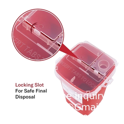 Sharps Container for Home Use 1 Quart (1-Pack) | Biohazard Needle and Syringe Disposal | Small Portable Container