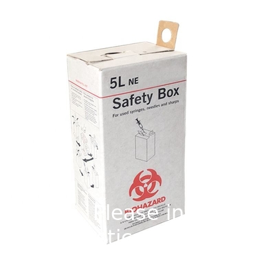 5L 10l Disposable Incinerator Box Corrugated Paper Boxes Syringe Needle Sharp Container Safety Box