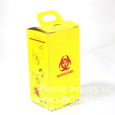 5L 10l Disposable Incinerator Box Corrugated Paper Boxes Syringe Needle Sharp Container Safety Box