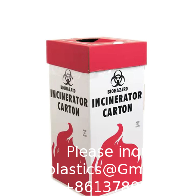 5L 10l Disposable Incinerator Box Corrugated Paper Boxes Syringe Needle Sharp Container Safety Box