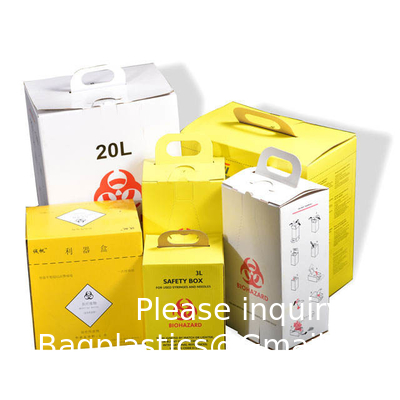 5L 10l Disposable Incinerator Box Corrugated Paper Boxes Syringe Needle Sharp Container Safety Box