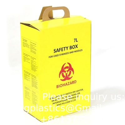 Medical Disposal Disposable 5L Paper Needle Sharps Bins Box Container Disposable Sharp Container Disposable Medical