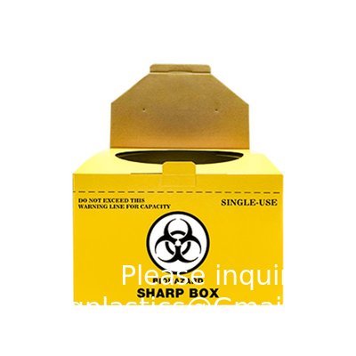 5L 10L Hospital Medical Cardboard Paper Sharps Container Safety Waste Box Biohazard Infectious Corrugated Material