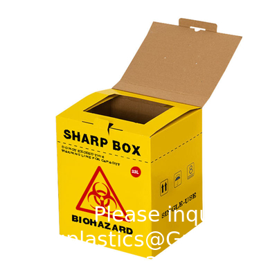 5L 10L Hospital Medical Cardboard Paper Sharps Container Safety Waste Box Biohazard Infectious Corrugated Material