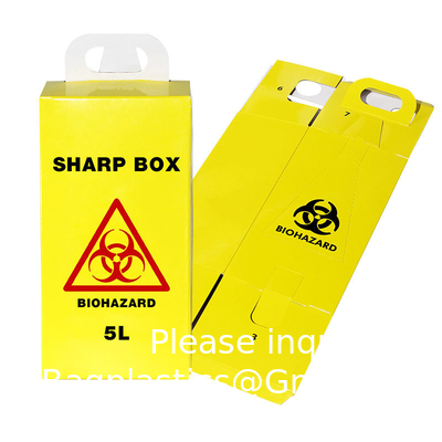 5L 10L Hospital Medical Cardboard Paper Sharps Container Safety Waste Box Biohazard Infectious Corrugated Material