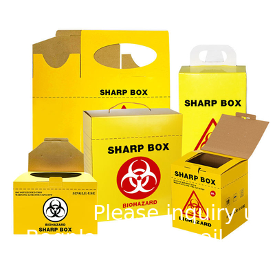 5L 10L Hospital Medical Cardboard Paper Sharps Container Safety Waste Box Biohazard Infectious Corrugated Material