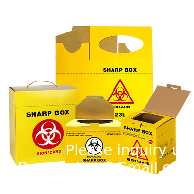 5L 10L Hospital Medical Cardboard Paper Sharps Container Safety Waste Box Biohazard Infectious Corrugated Material