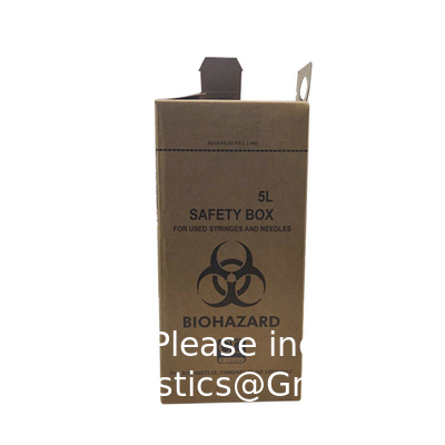 Custom Disposable Sterile Syringe Safety Box Container Needle Plastic Syringe Sharps Bio Bins Safe Sharp Bin