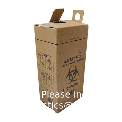 Custom Disposable Sterile Syringe Safety Box Container Needle Plastic Syringe Sharps Bio Bins Safe Sharp Bin