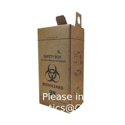Custom Disposable Sterile Syringe Safety Box Container Needle Plastic Syringe Sharps Bio Bins Safe Sharp Bin