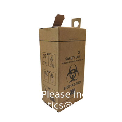 Custom Disposable Sterile Syringe Safety Box Container Needle Plastic Syringe Sharps Bio Bins Safe Sharp Bin