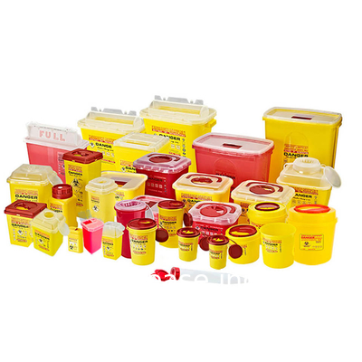 Custom Disposable Sterile Syringe Safety Box Container Needle Plastic Syringe Sharps Bio Bins Safe Sharp Bin