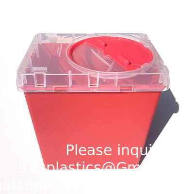 Medical Plastic Medical Waste Bin Medical Container Biohazard Needles Disposable 1L Sharps Container