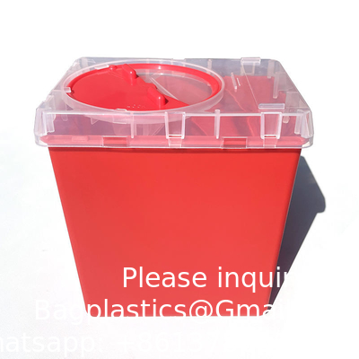 Medical Plastic Medical Waste Bin Medical Container Biohazard Needles Disposable 1L Sharps Container