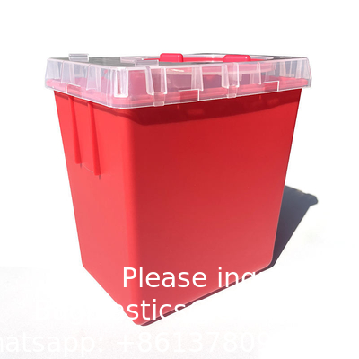 Medical Plastic Medical Waste Bin Medical Container Biohazard Needles Disposable 1L Sharps Container