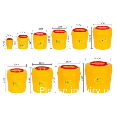 Medical Plastic Medical Waste Bin Medical Container Biohazard Needles Disposable 1L Sharps Container