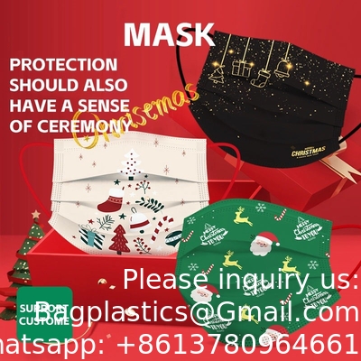 Face Mask, Disposable Mask, Christmas Gifts Christmas Cartoon Maskes Holiday Party Supplies Men And Women Free Sample