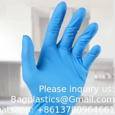 Blue Guantes Cheap Nitrile Gloves Manufacturers Green Nitrile Gloves Industry Chemical Resistant Food Grade