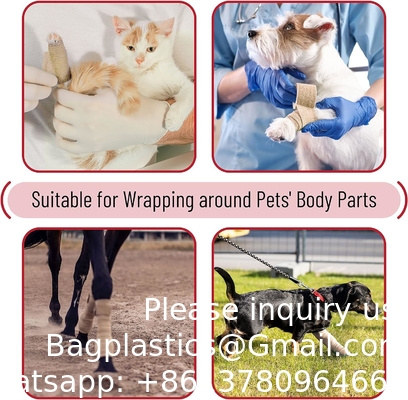 Self Adhesive Bandage Wrap, 6 Pack, Skin Colored, 2“ x 5 Yards, Cohesive Bandages, Medical Wrap, Elastic Bandage Wrap
