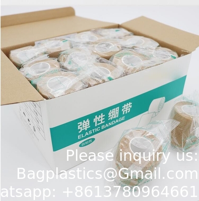 Beige-Self Adhesive Cohesive Bandage Wrap, Self Adherant Non-Woven Wrap Rolls, Atheletic Tape For Wrist, Ankle, Hand