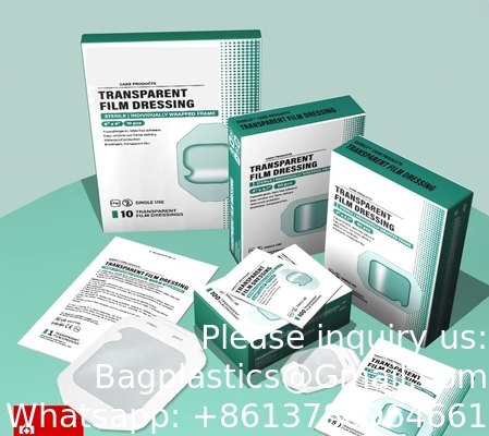Transparent Film Dressing, Large Waterproof Adhesive Patch | Window Frame Wound Cover for Post Surgical Shower