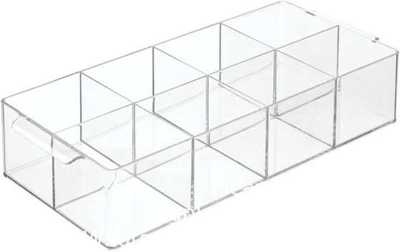 Acrylic Pen Holder 4 Compartments,Clear Pen Holder Organizer Makeup Brush Holder for Office Desk Accessories,Cosmetic