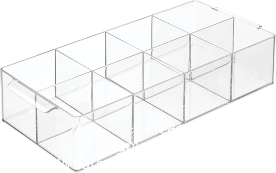 Acrylic Pen Holder 4 Compartments,Clear Pen Holder Organizer Makeup Brush Holder for Office Desk Accessories,Cosmetic