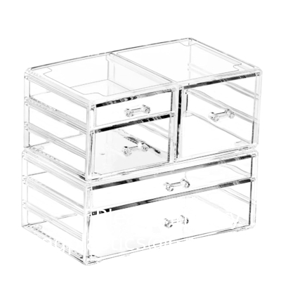 Clear Containers For Organizing 7 Drawers Stackable Dresser Bathroom Organizers And Storage Jewelry Hair Accessories