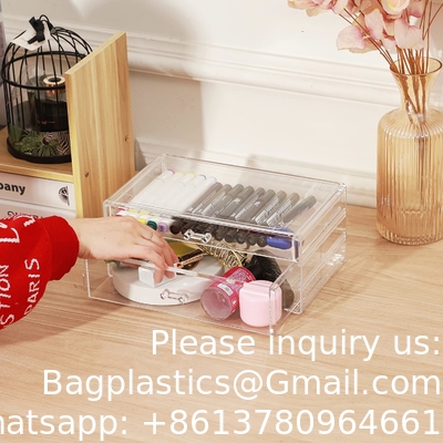 Clear Containers For Organizing 7 Drawers Stackable Dresser Bathroom Organizers And Storage Jewelry Hair Accessories