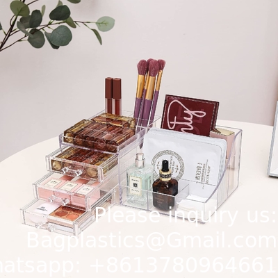 Clear Containers For Organizing 7 Drawers Stackable Dresser Bathroom Organizers And Storage Jewelry Hair Accessories