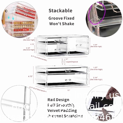 Clear Containers For Organizing 7 Drawers Stackable Dresser Bathroom Organizers And Storage Jewelry Hair Accessories