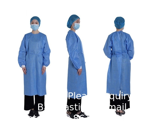 Blue Color Disposable Non Woven Medical SMS Sterile Surgical Isolation Gown Medical Materials &amp; Accessories