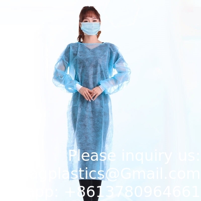 100% non woven gown, Cotton Surgical Gown Washable Reusable Gown With Long Sleeve Elastic Cuff Unisex Cotton OEM Style
