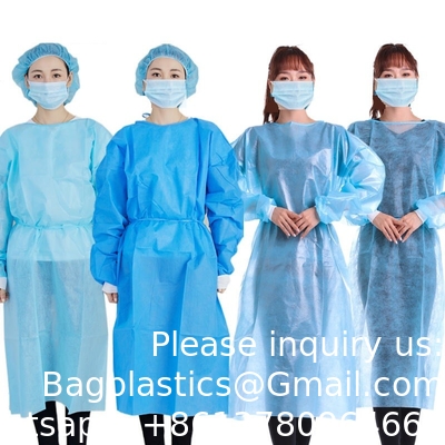 100% non woven gown, Cotton Surgical Gown Washable Reusable Gown With Long Sleeve Elastic Cuff Unisex Cotton OEM Style