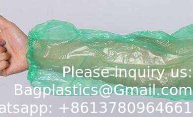 Wholesale Polyethylene Disposable Arm Sleeve Cover 18&quot; Plastic Blue Disposable Arm Sleeves For Cooking And Tattoo