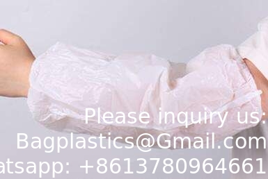 Wholesale Polyethylene Disposable Arm Sleeve Cover 18&quot; Plastic Blue Disposable Arm Sleeves For Cooking And Tattoo