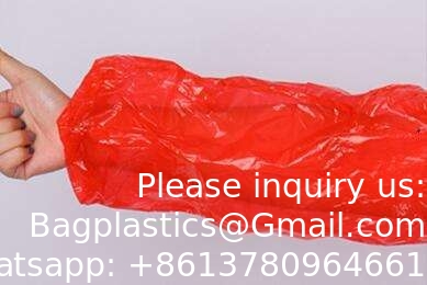 Wholesale Polyethylene Disposable Arm Sleeve Cover 18&quot; Plastic Blue Disposable Arm Sleeves For Cooking And Tattoo