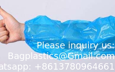 Wholesale Polyethylene Disposable Arm Sleeve Cover 18&quot; Plastic Blue Disposable Arm Sleeves For Cooking And Tattoo